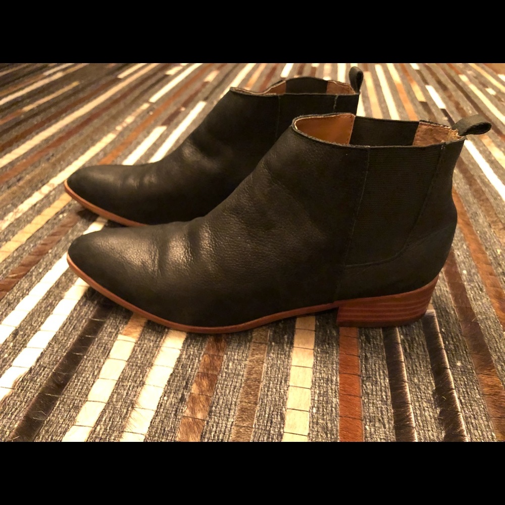 Black Leather GAP Booties